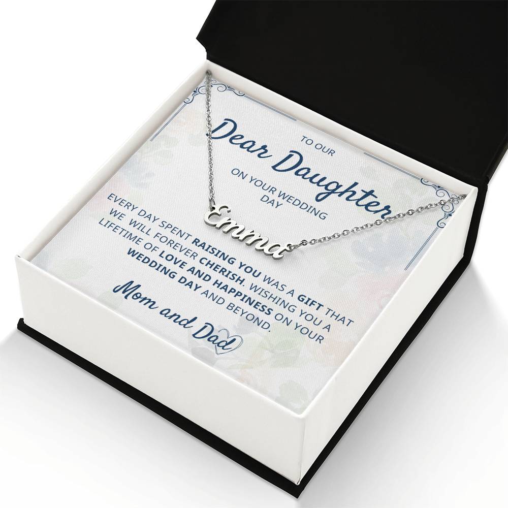 Personalized name necklace for daughter graduation