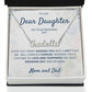 Personalized name necklace for daughter graduation