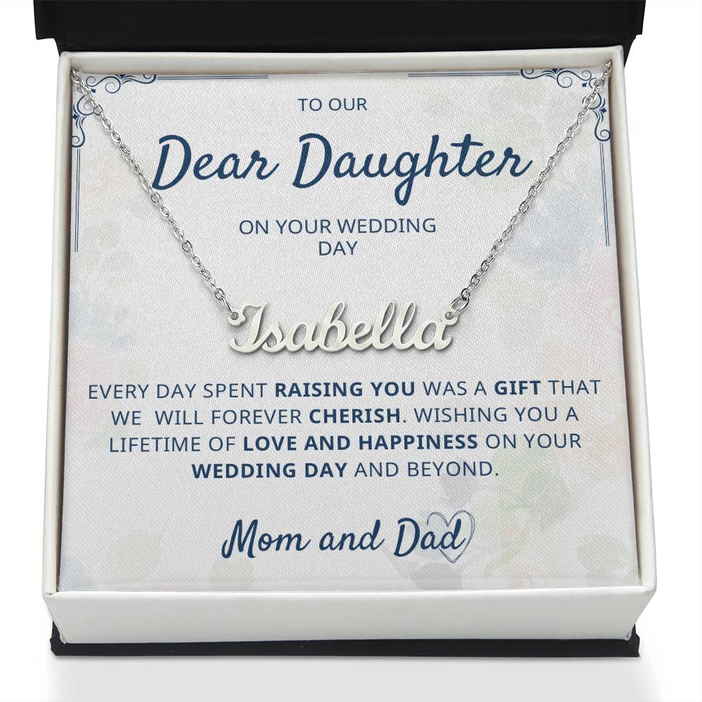 Personalized name necklace for daughter graduation