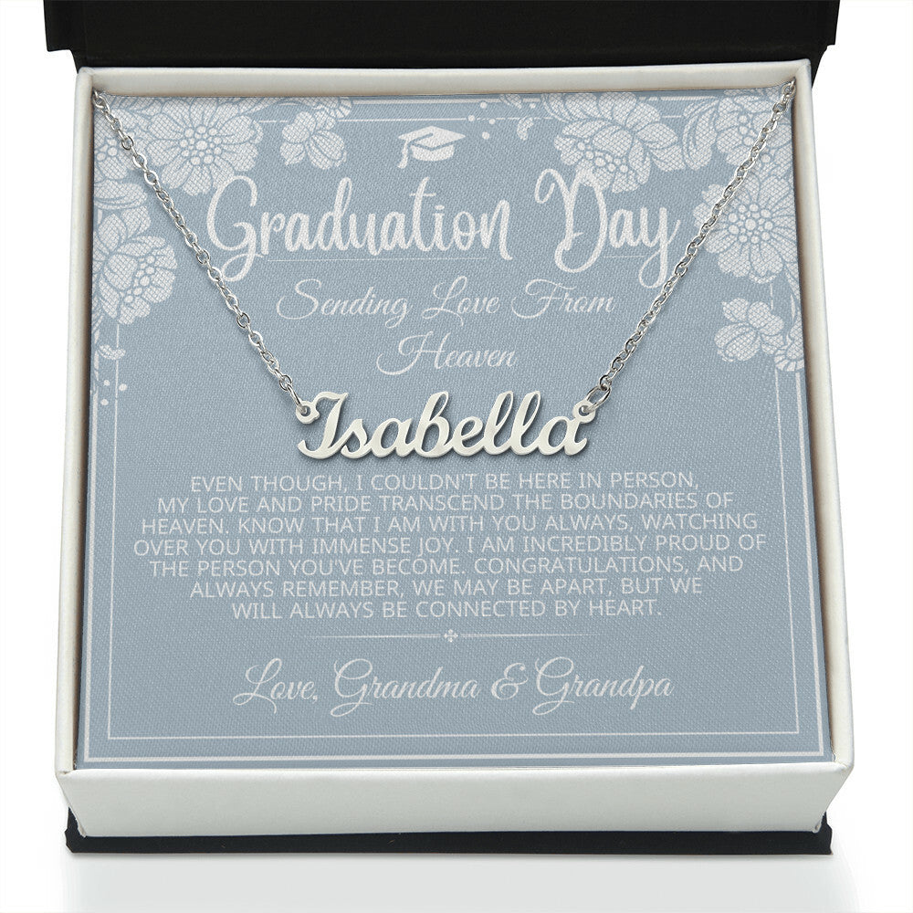 love from heaven name necklace for graduation