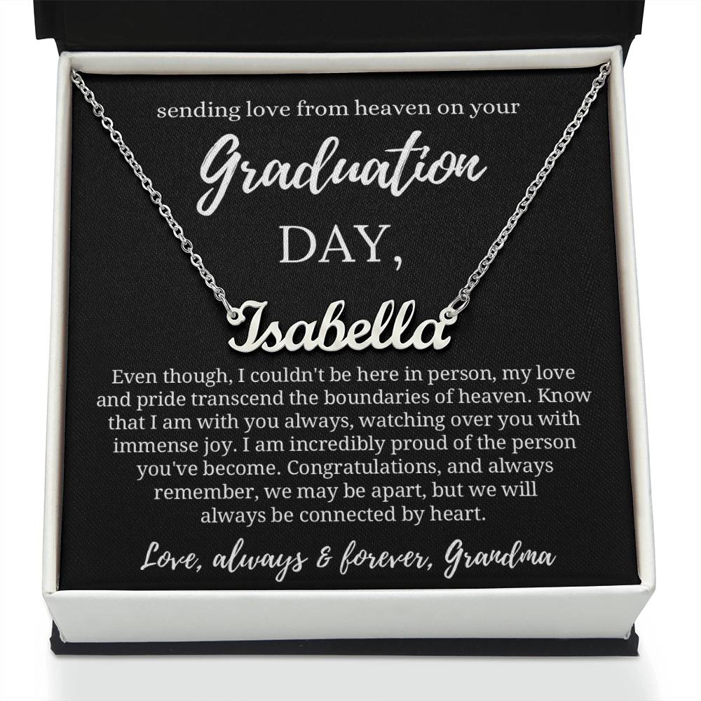Graduation Gift from Guardian Angel, Graduation Necklace from Heaven