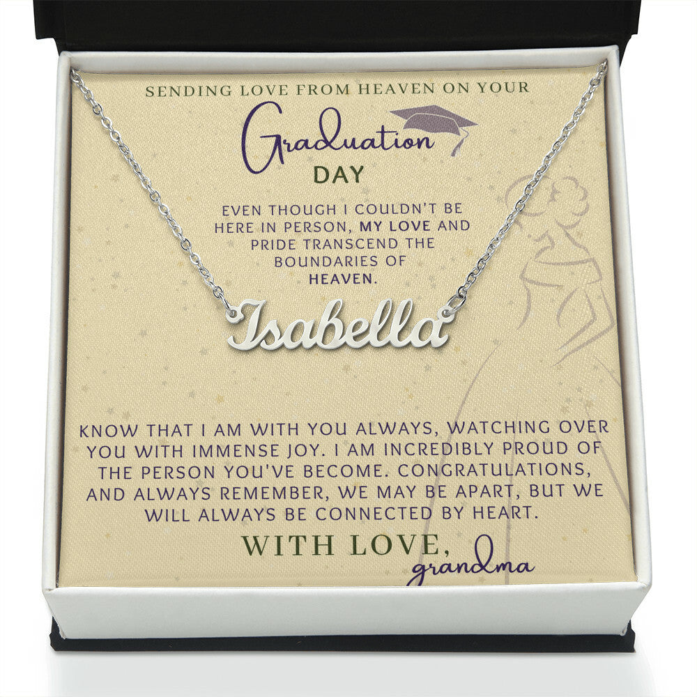 Love From Heaven Personalized Name Necklace in Yellow And Eggplant