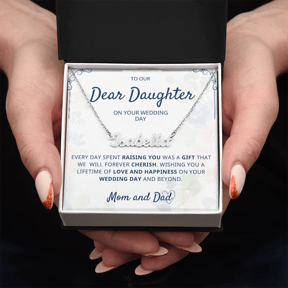 Personalized name necklace for daughter graduation