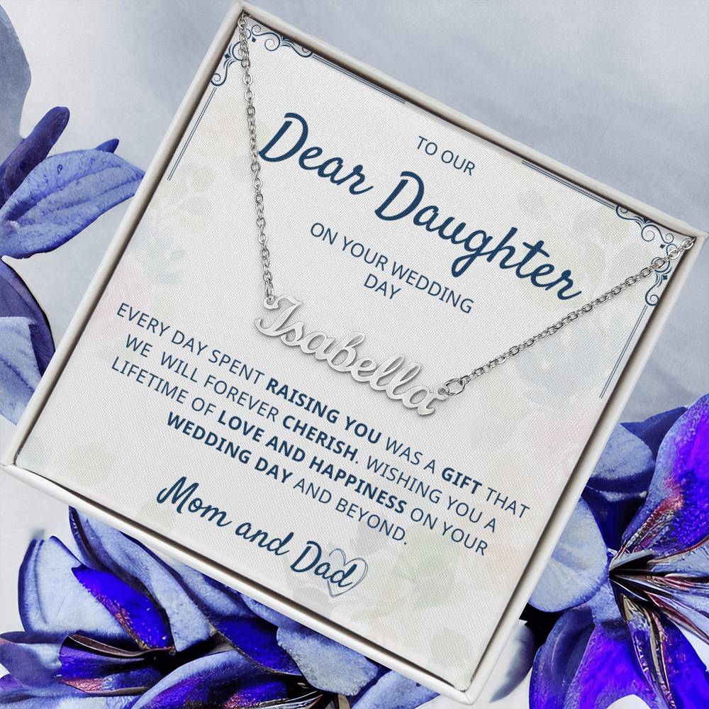Personalized name necklace for daughter graduation