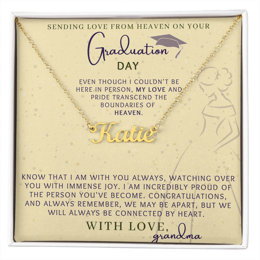 Love From Heaven Personalized Name Necklace in Yellow And Eggplant