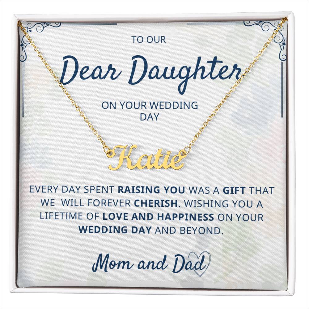 Personalized name necklace for daughter graduation