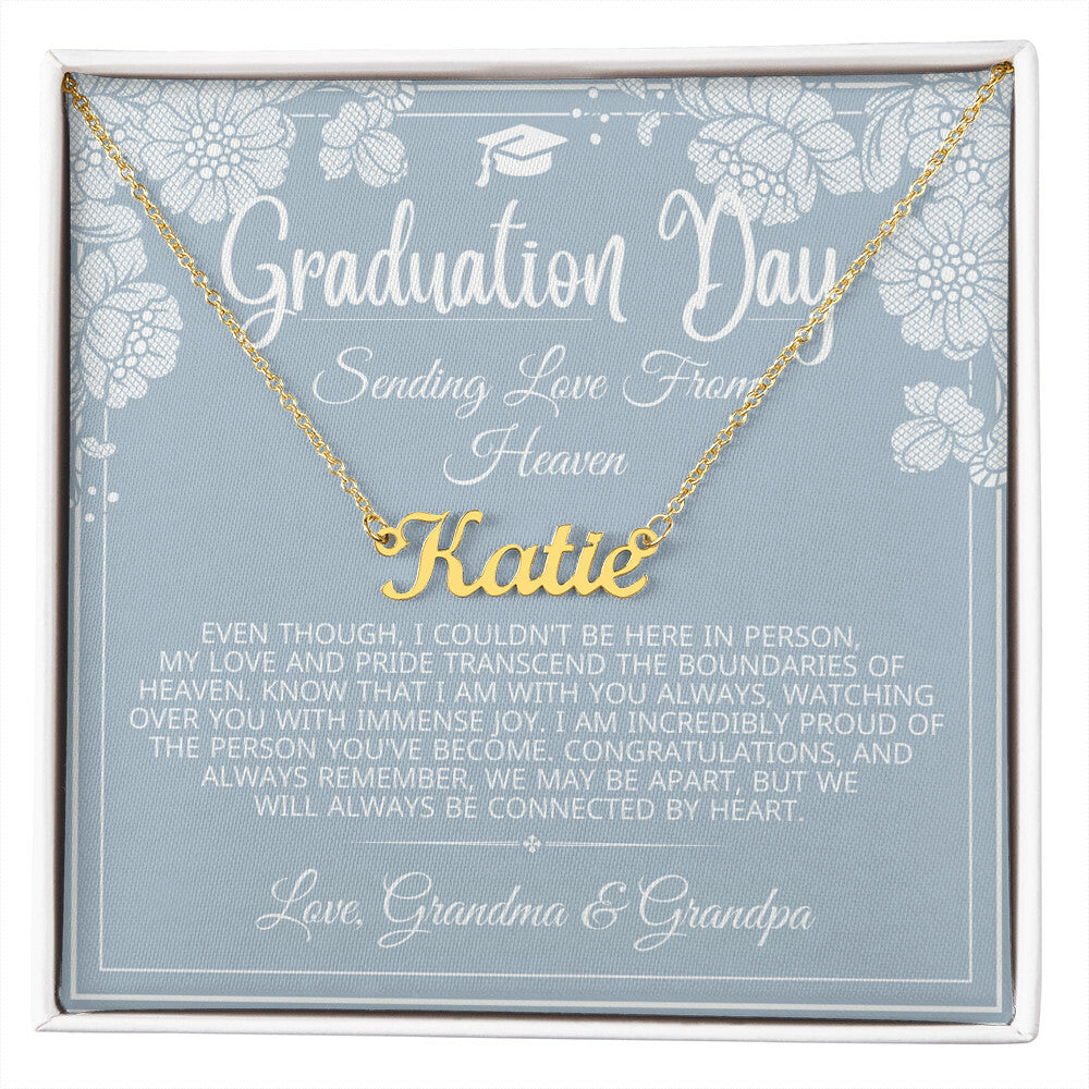 love from heaven name necklace for graduation