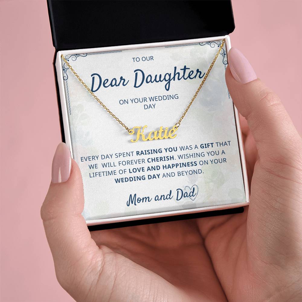 Personalized name necklace for daughter graduation