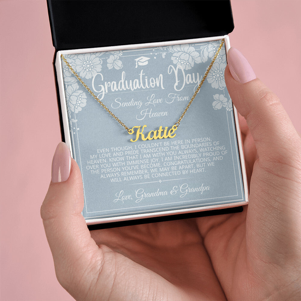 love from heaven name necklace for graduation