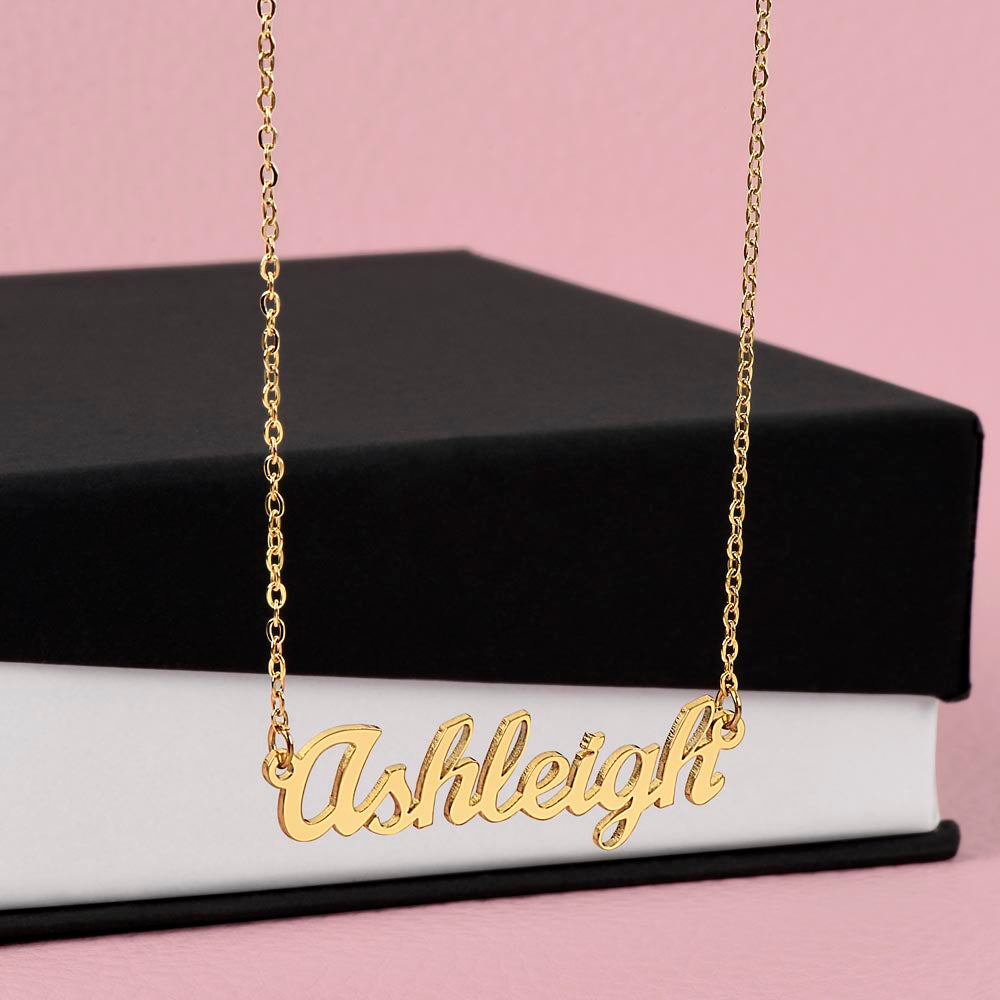Love From Heaven Personalized Name Necklace in Yellow And Eggplant
