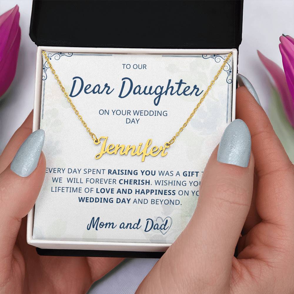 Personalized name necklace for daughter graduation