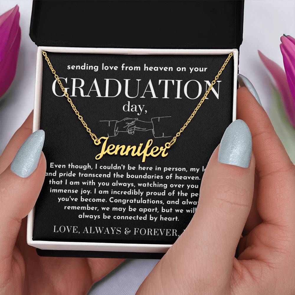 Message from Heaven for Graduation, Gradiation Goft from Guardian Angel, Personalized Gradiation Necklace from Dad