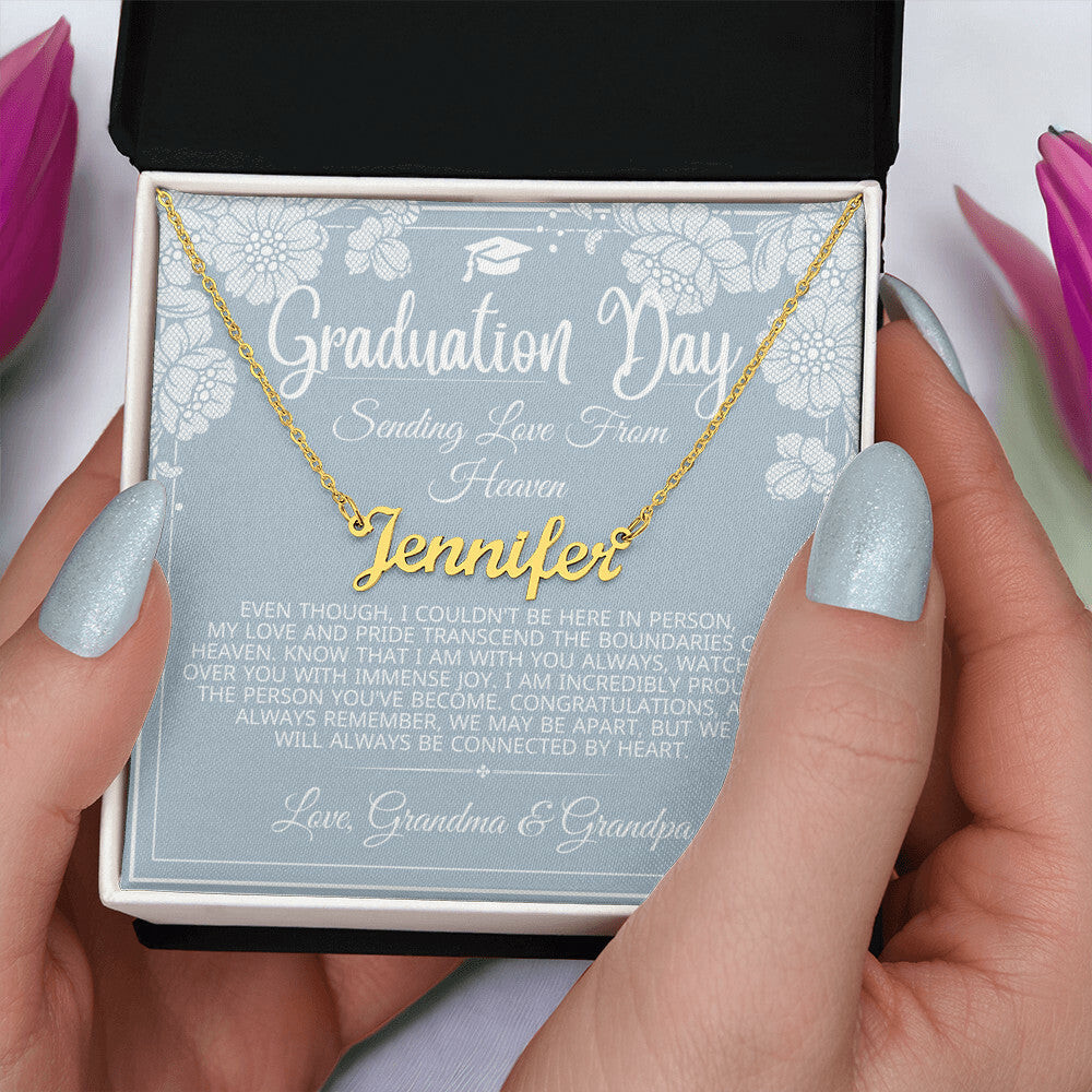 love from heaven name necklace for graduation