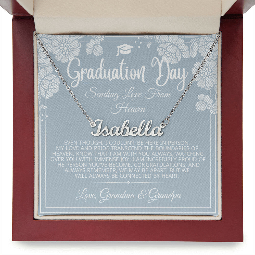 love from heaven name necklace for graduation