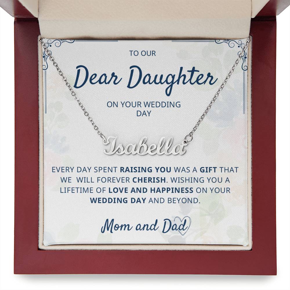 Personalized name necklace for daughter graduation