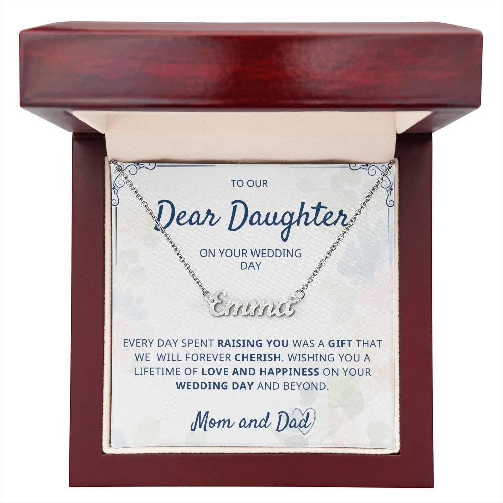 Personalized name necklace for daughter graduation