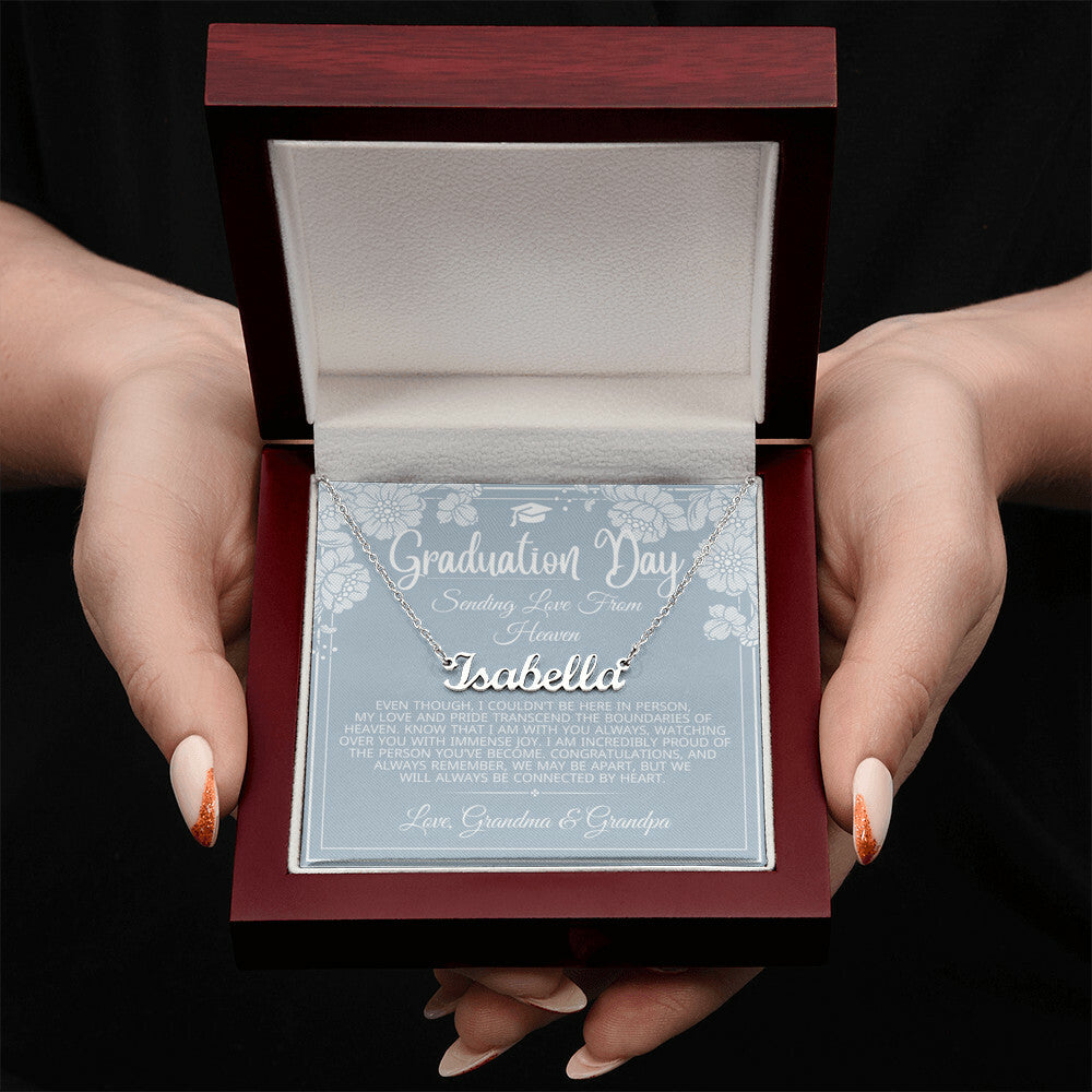 love from heaven name necklace for graduation