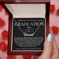 Message from Heaven for Graduation, Gradiation Goft from Guardian Angel, Personalized Gradiation Necklace from Dad