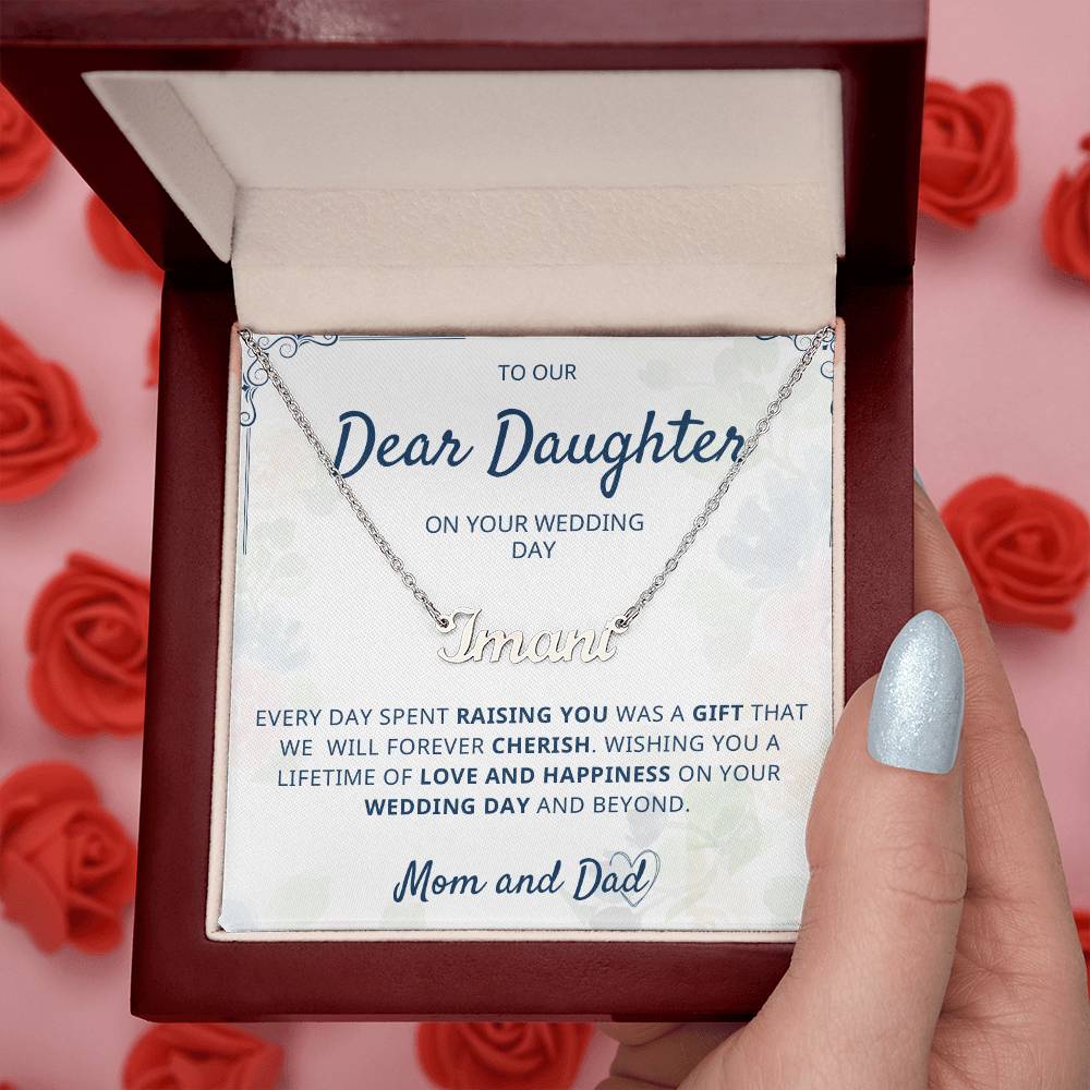 Personalized name necklace for daughter graduation