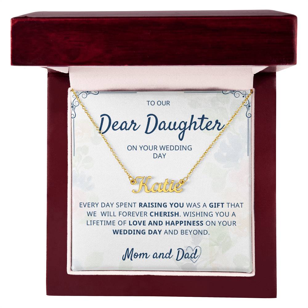 Personalized name necklace for daughter graduation