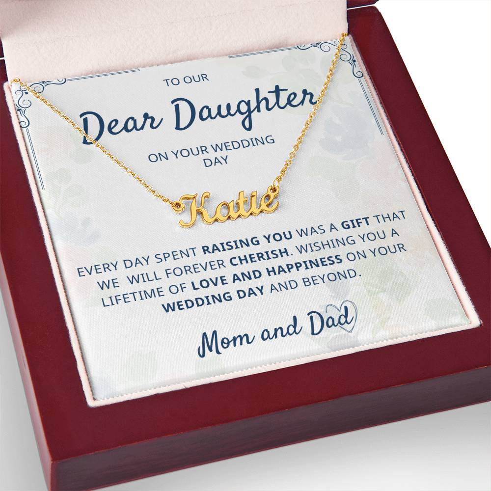 Personalized name necklace for daughter graduation