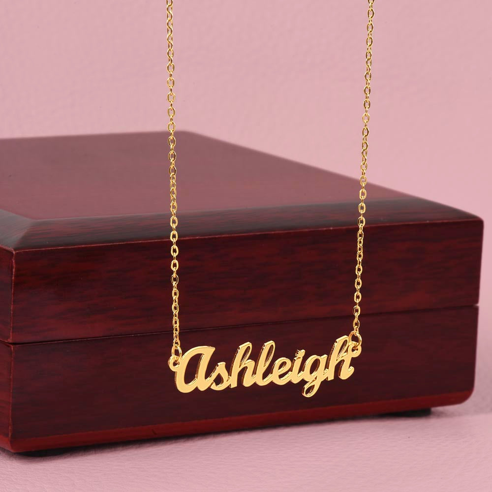 Love From Heaven Personalized Name Necklace in Yellow And Eggplant