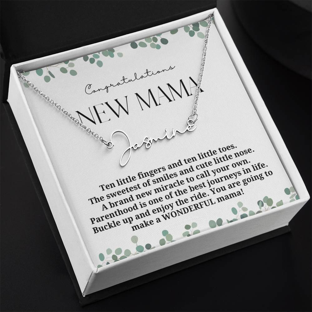 new mama eucalyptus name neckalce