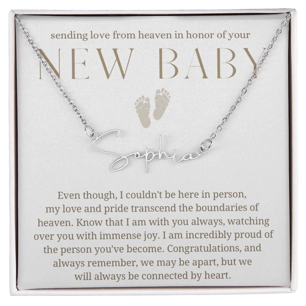 Sending love from heaven, new baby gift