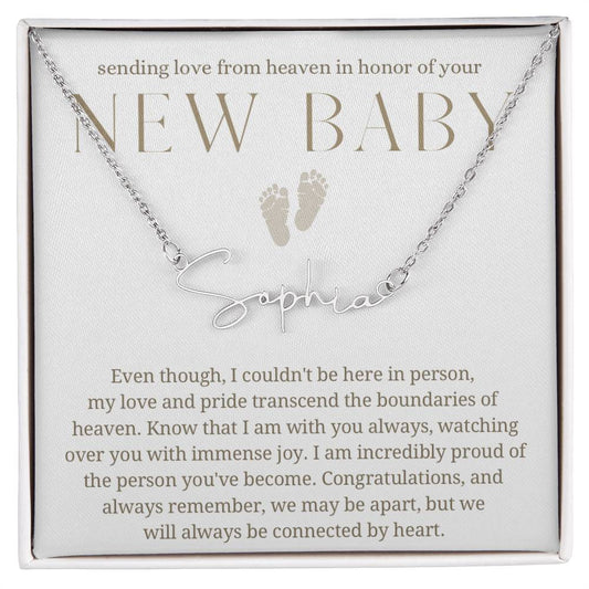 Sending love from heaven, new baby gift