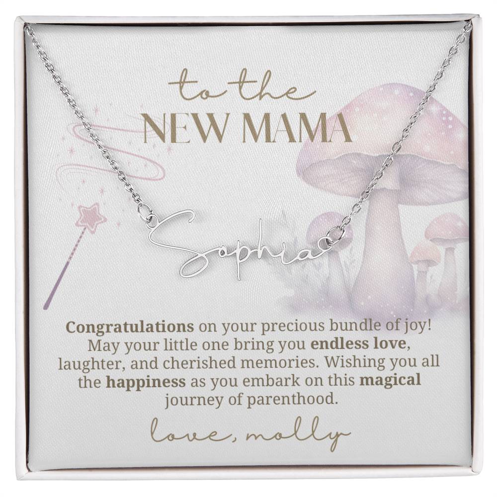 Cute watercolor mushroom gift for new mama