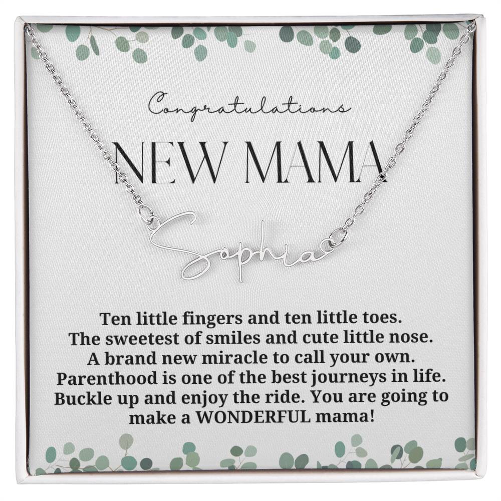 new mama eucalyptus name neckalce