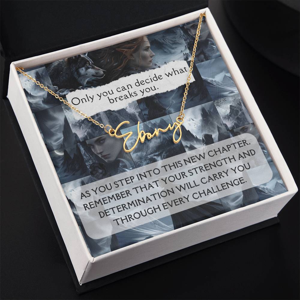 Personalized Name Necklace - Graduation Gift with Inspirational Message - Custom Jewelry for Her”