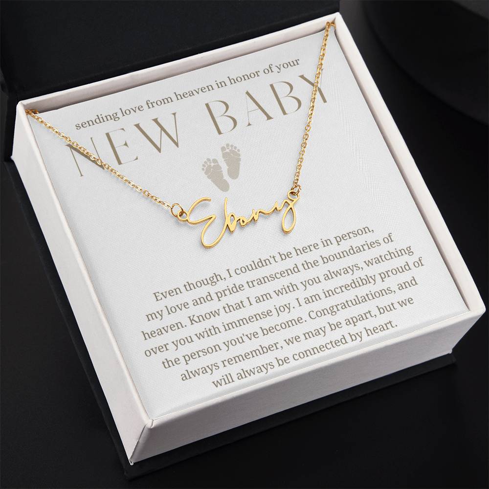 Sending love from heaven, new baby gift