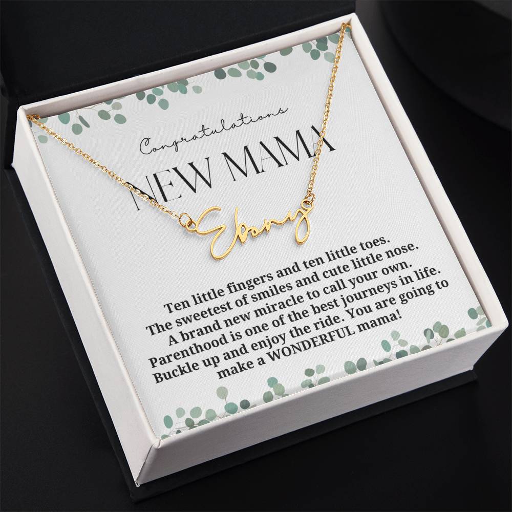 new mama eucalyptus name neckalce