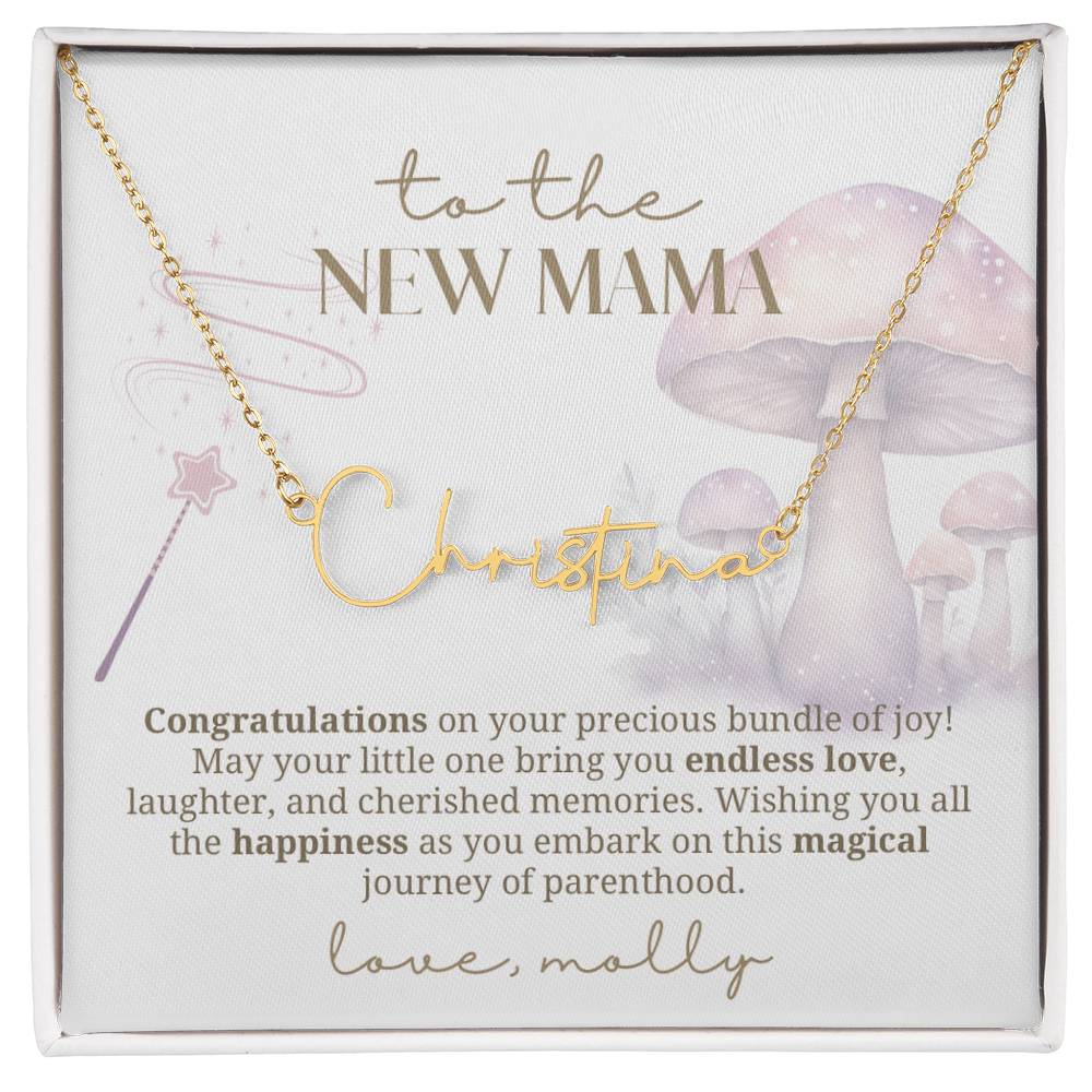 Cute watercolor mushroom gift for new mama