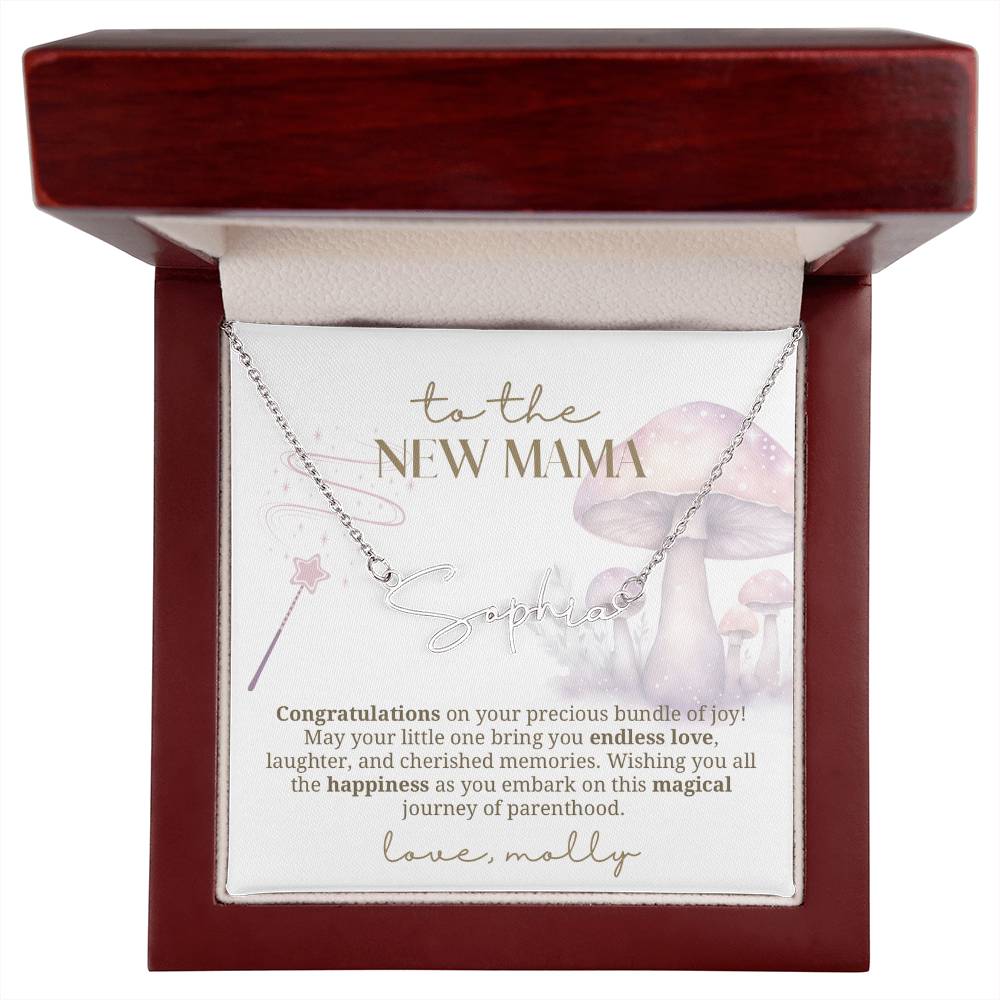 Cute watercolor mushroom gift for new mama