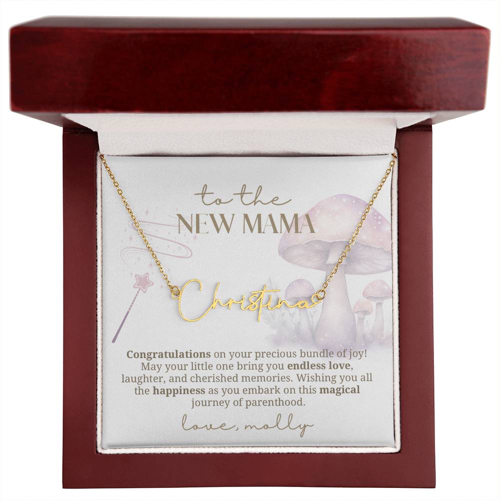Cute watercolor mushroom gift for new mama