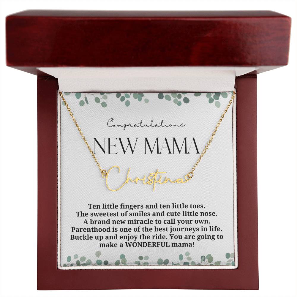 new mama eucalyptus name neckalce