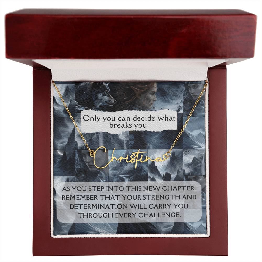 Personalized Name Necklace - Graduation Gift with Inspirational Message - Custom Jewelry for Her”