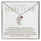 Mama to be new baby gift with engraved birthstone foot pendamt