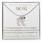 To Our Mom Baby Foot Birthstone Necklace