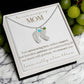 To Our Mom Baby Foot Birthstone Necklace