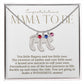 Mama to be new baby gift with engraved birthstone foot pendamt