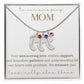 To Our Mom Baby Foot Birthstone Necklace