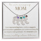 To Our Mom Baby Foot Birthstone Necklace