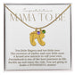 Mama to be new baby gift with engraved birthstone foot pendamt