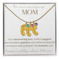 To Our Mom Baby Foot Birthstone Necklace