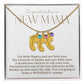 Elegant modern minimalist New Mom Baby feet necklace with birthstone