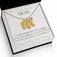 To Our Mom Baby Foot Birthstone Necklace