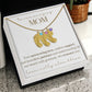 To Our Mom Baby Foot Birthstone Necklace